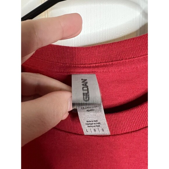 Gildan Men's Heavy Cotton T-Shirt, Style G500 Cardinal  Red Size Large NWOT - Picture 3 of 7
